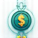 Icon representing money flow or income.